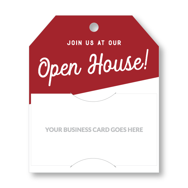 Pop-By Gift Tags - Open House - Red