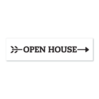 Open House - White w Black Arrow