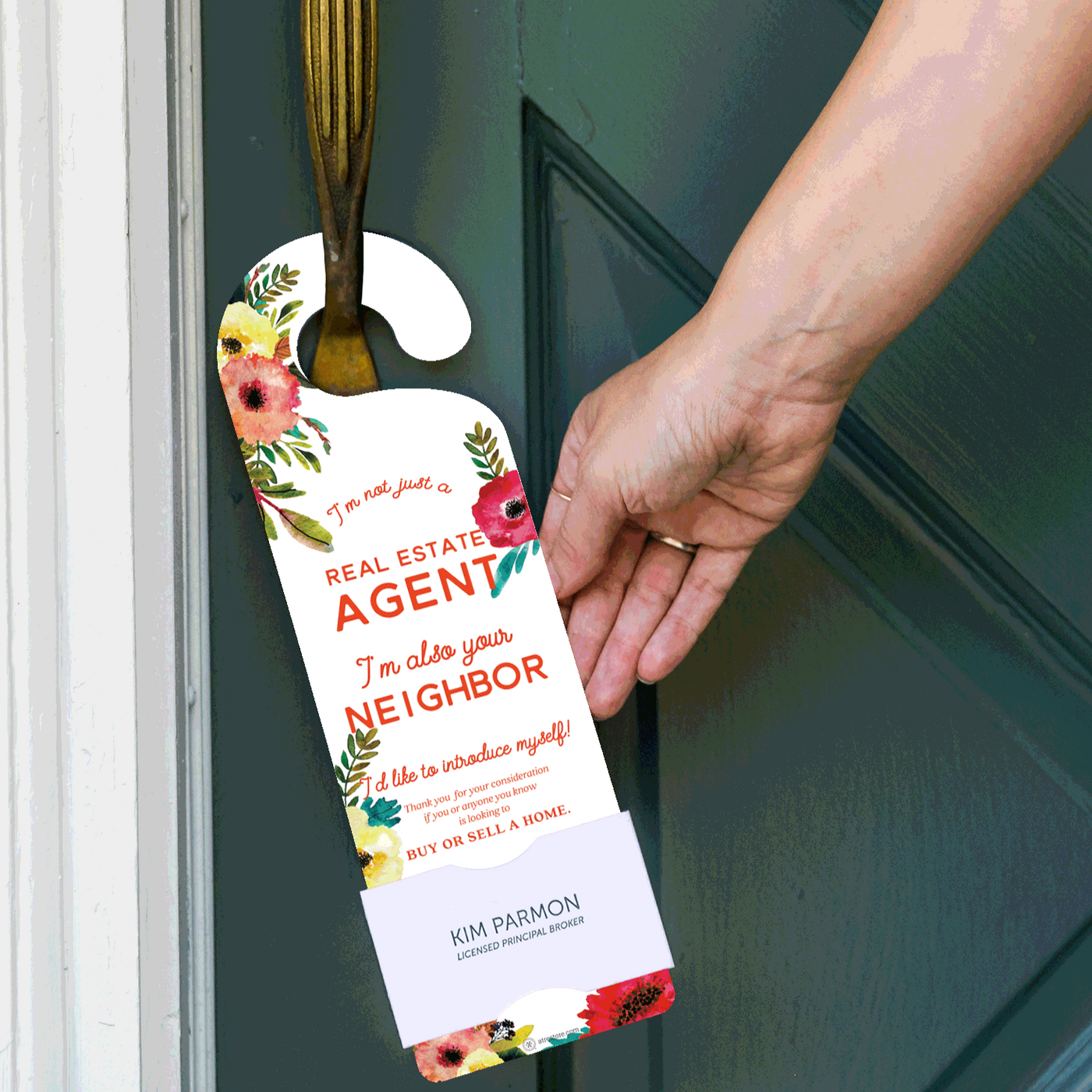 Door Hanger - Neighborhood Agent No.1 - Floral