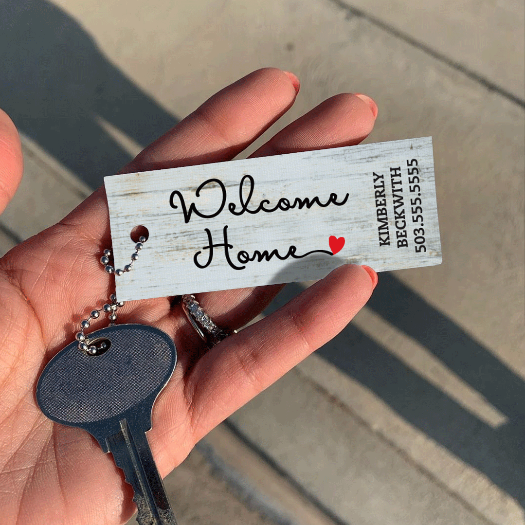 Personalized Canvas Key Tags