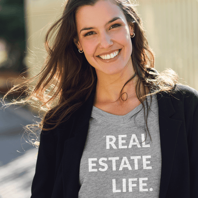 Women's V Neck - Real Estate Life