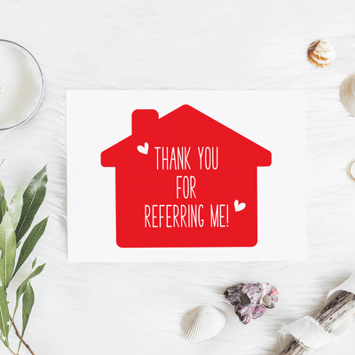 Celebration Cards - Thank You for Referring Me! - Red