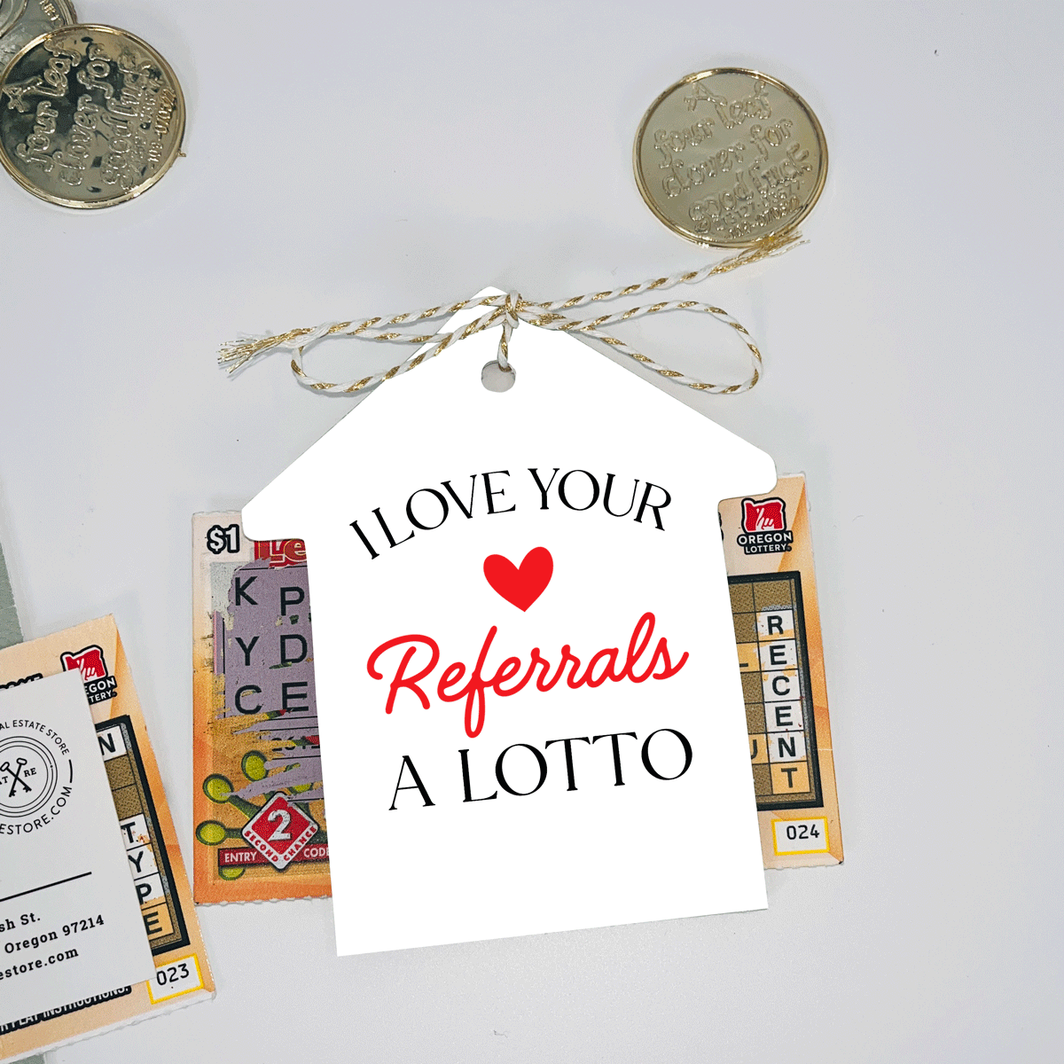 Lottery Ticket Holder - I love your Referrals a Lotto