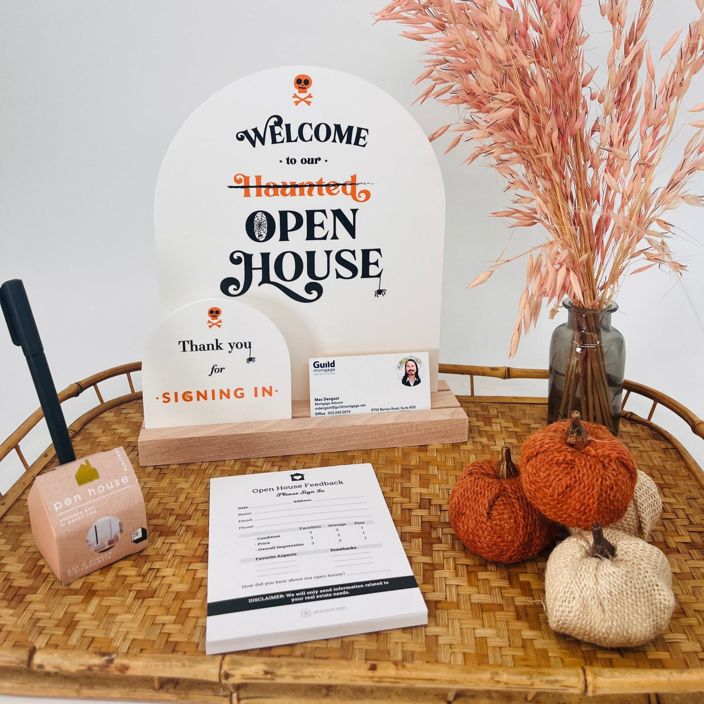 Arched Halloween Welcome Sign - Kit - All Things Real Estate