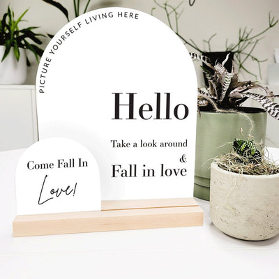 Arched Hello Sign - Kit No.1 - All Things Real Estate