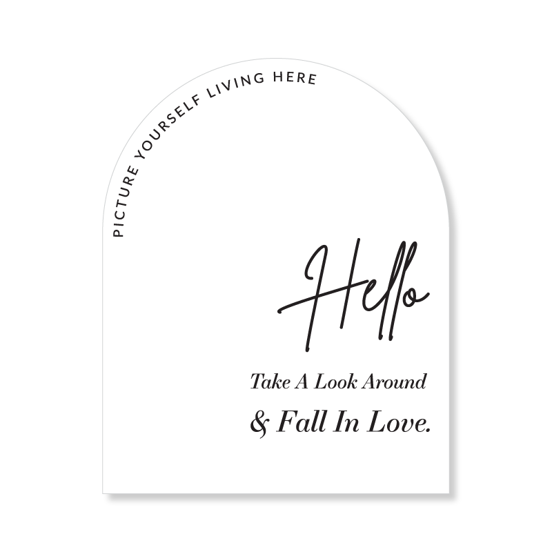 Arched Hello Sign - Kit No.2 - All Things Real Estate