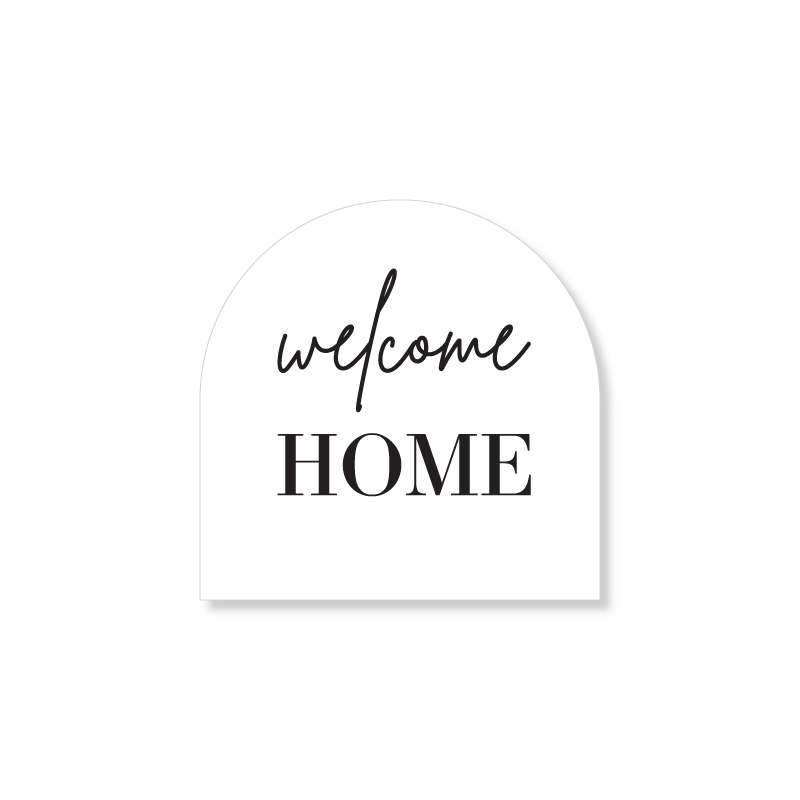 Arched Welcome Open House Sign - Minimal - All Things Real Estate