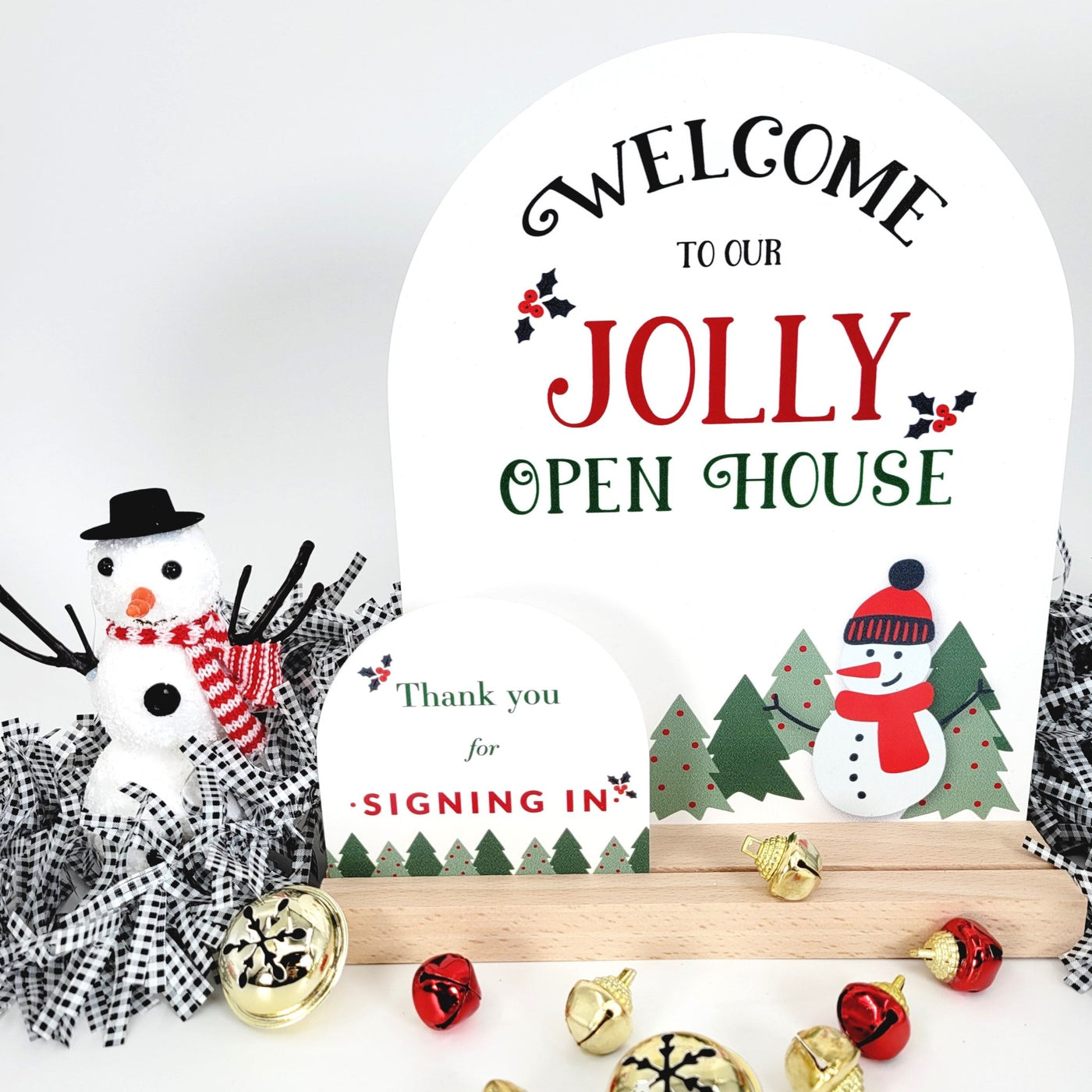 Arched Winter Holiday Welcome Sign - Kit - All Things Real Estate