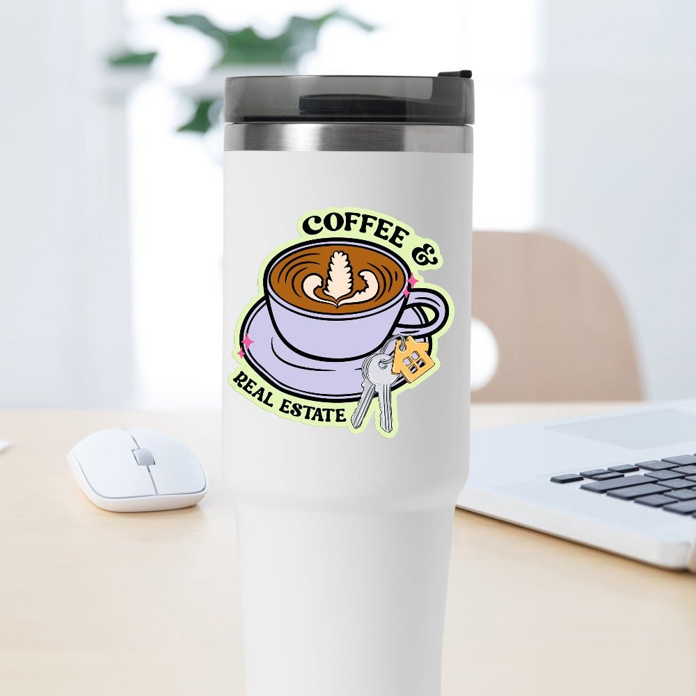 Coffee & Real Estate - Vinyl Sticker - All Things Real Estate