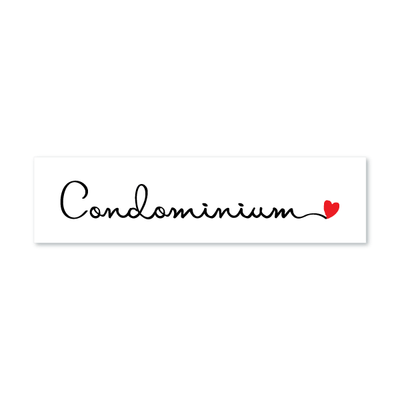 Condominium - Cursive with a heart - All Things Real Estate