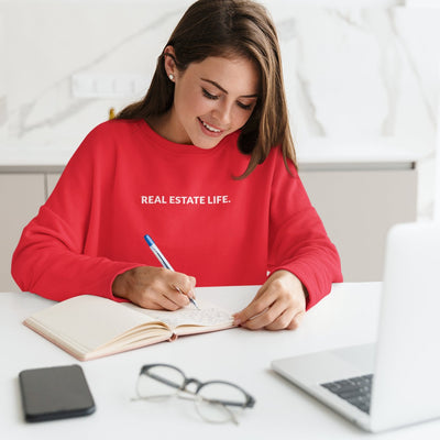 Crewneck - Real Estate Life.™- Red - All Things Real Estate