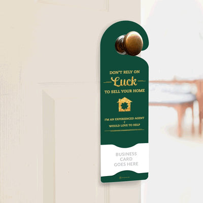 Holiday Door Hanger - St Patrick's Day - Don't Rely on Luck - All Things Real Estate