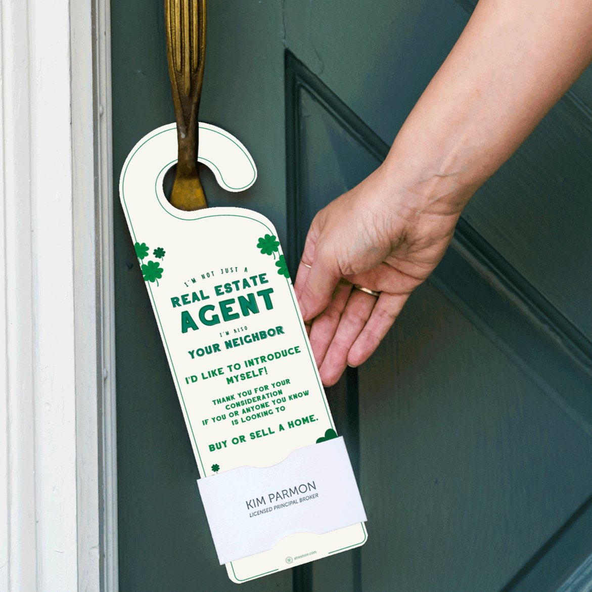 Holiday Door Hanger - St Patrick's Day - Neighborhood Agent - All Things Real Estate