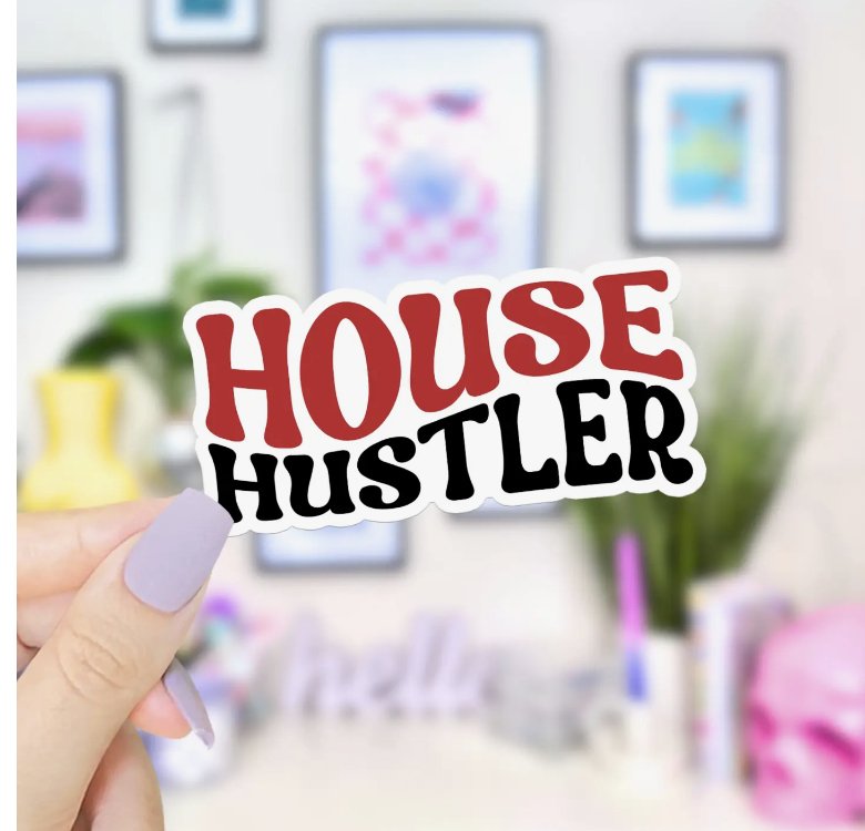 House Hustler - Vinyl Sticker - Red/Black - All Things Real Estate