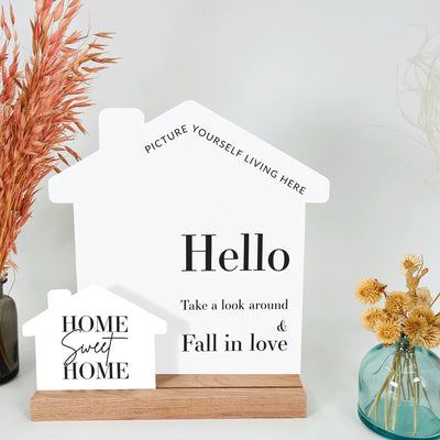 House-Shaped Hello Sign - Kit No.1 - All Things Real Estate