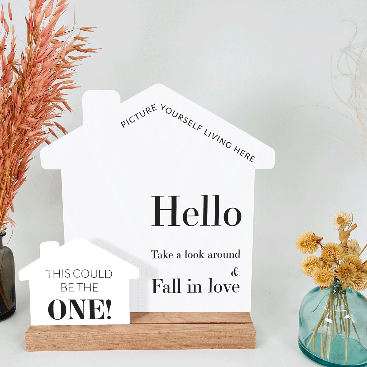 House-Shaped Hello Sign - Kit No.1 - All Things Real Estate