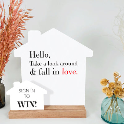House-Shaped Hello Sign - Kit No.2 - All Things Real Estate