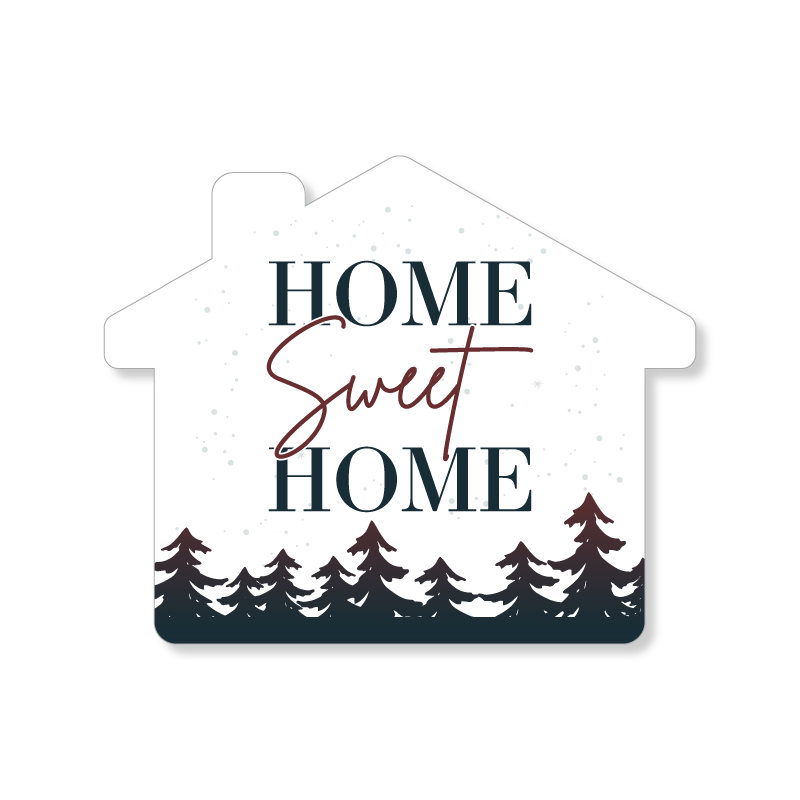 House-Shaped Winter Holiday Welcome Sign - Kit - All Things Real Estate