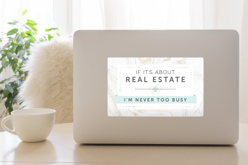 Marble 8x5 - I'm an Agent Decal - All Things Real Estate