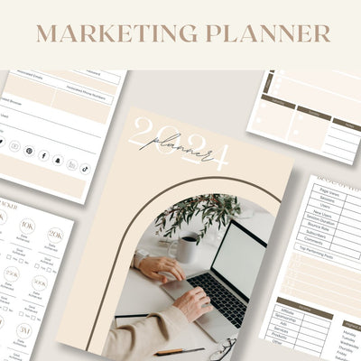 Marketing Planner - Canva Template & Printable - All Things Real Estate