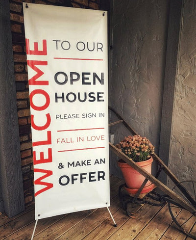 Open House Banner No. 2 - With Stand - All Things Real Estate