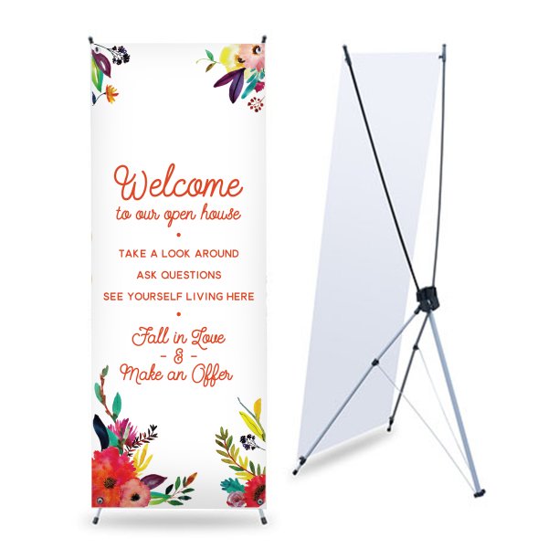 Open House Banner No. 7 - With Stand - All Things Real Estate