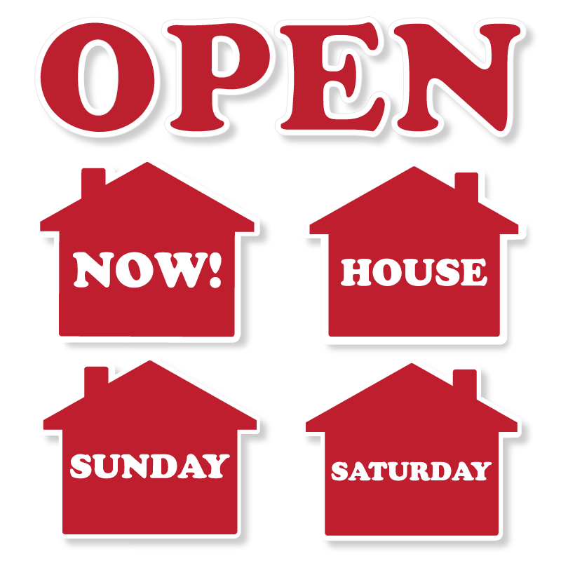 Open House Letters - Yard Sign- Red - All Things Real Estate