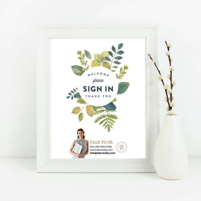 Open House Signs Botanical Bundle - Canva Editable Templates - All Things Real Estate