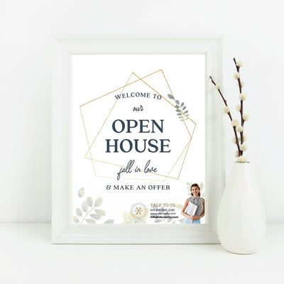 Open House Signs Botanical Bundle - Canva Editable Templates - All Things Real Estate