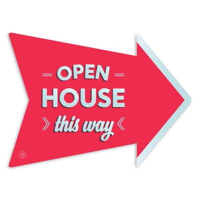 Open House This Way -Fuchsia - Arrow - All Things Real Estate