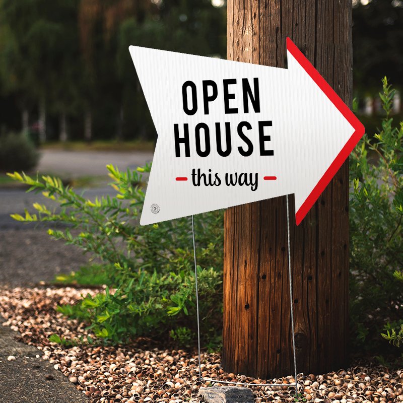 Open House This Way (Script and Bold) Arrow - All Things Real Estate
