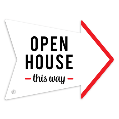 Open House This Way (Script and Bold) Arrow - All Things Real Estate