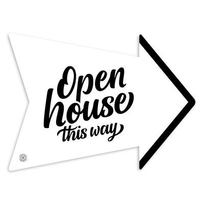Open House This Way (Script no. 2) Arrow - All Things Real Estate