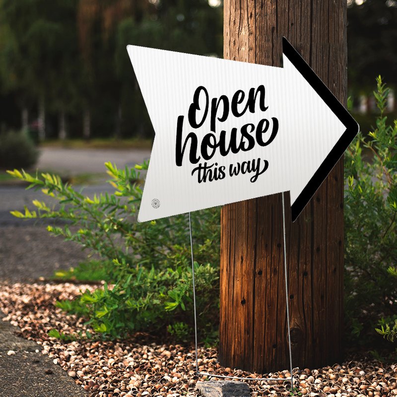 Open House This Way (Script no. 2) Arrow - All Things Real Estate