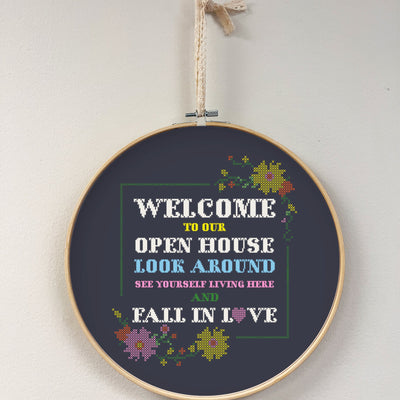 Open House Welcome Sign - Cross Stitch - All Things Real Estate