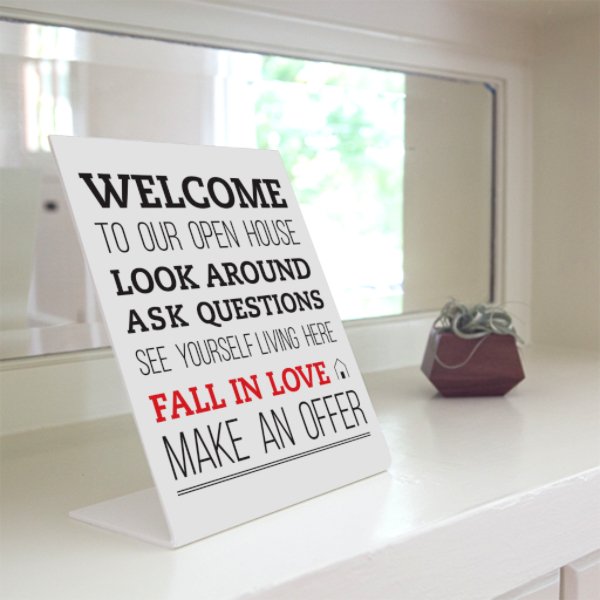 Open House Welcome Sign - No.1 - All Things Real Estate