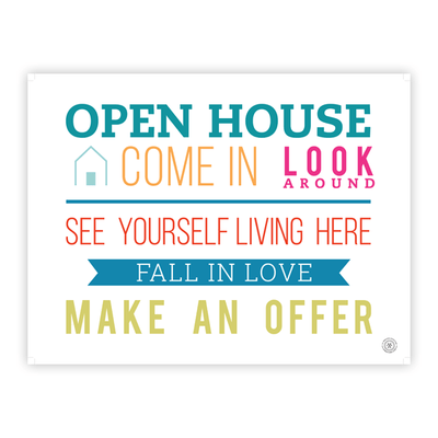 Open House Welcome Yard Sign No.4 - All Things Real Estate