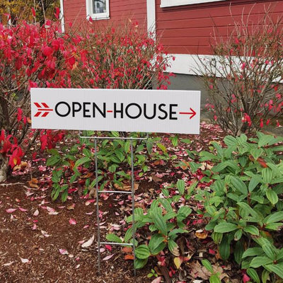 Open House - White w Red Arrow - All Things Real Estate