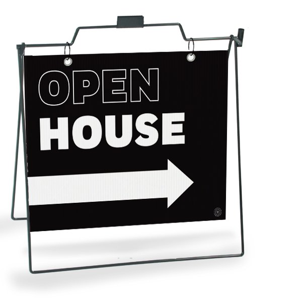 Open House with an Arrow - Black & White - All Things Real Estate