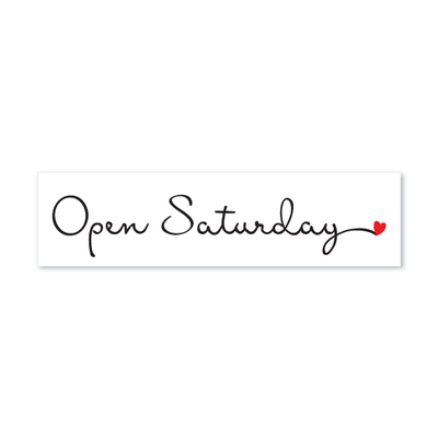Open Saturday - Cursive - All Things Real Estate