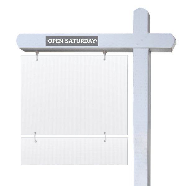 Open Saturday - Grey (sticker) - All Things Real Estate