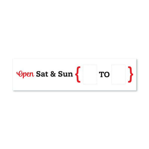 OPEN Saturday & Sunday From ___ to __ - All Things Real Estate