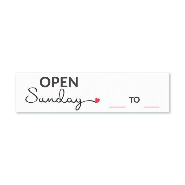 Open Sunday From ___ to ___ (Cursive) - All Things Real Estate
