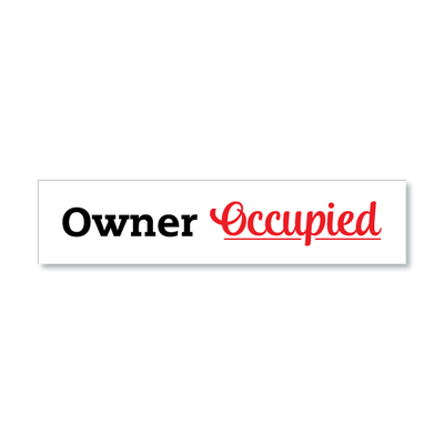 Owner Occupied - Script & Bold (sticker) - All Things Real Estate