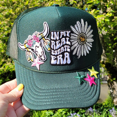 Patch Foam Trucker Hat - In My Real Estate Era - Boho Cow - Daisy - Stars - All Things Real Estate