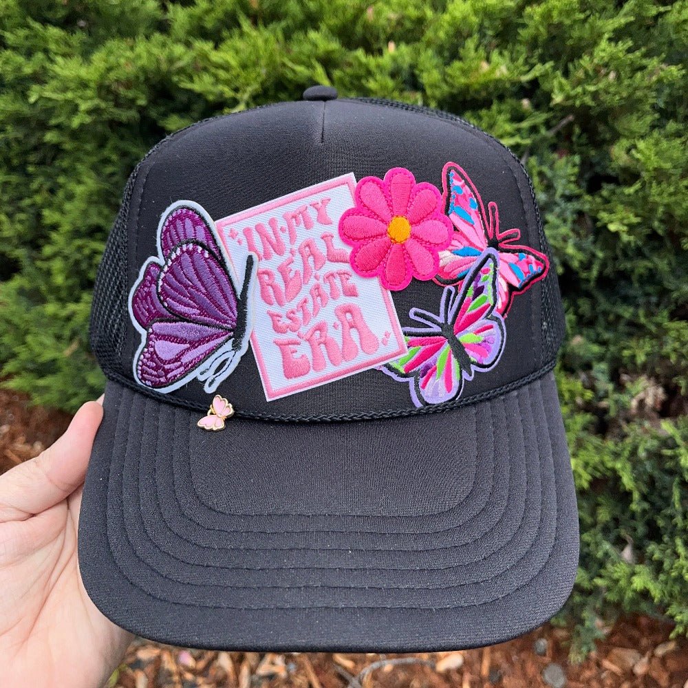Patch Foam Trucker Hat - In my Real Estate Era - Butterflies - Flower - Butterfly Charm - All Things Real Estate