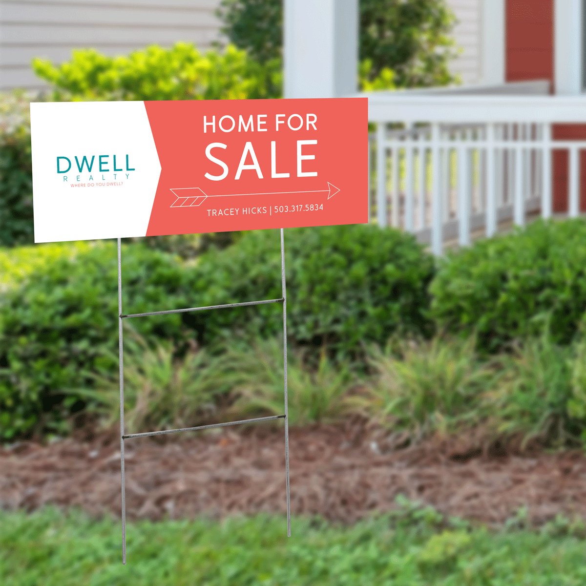 Personalized DWELL Real Estate Directionals - All Things Real Estate