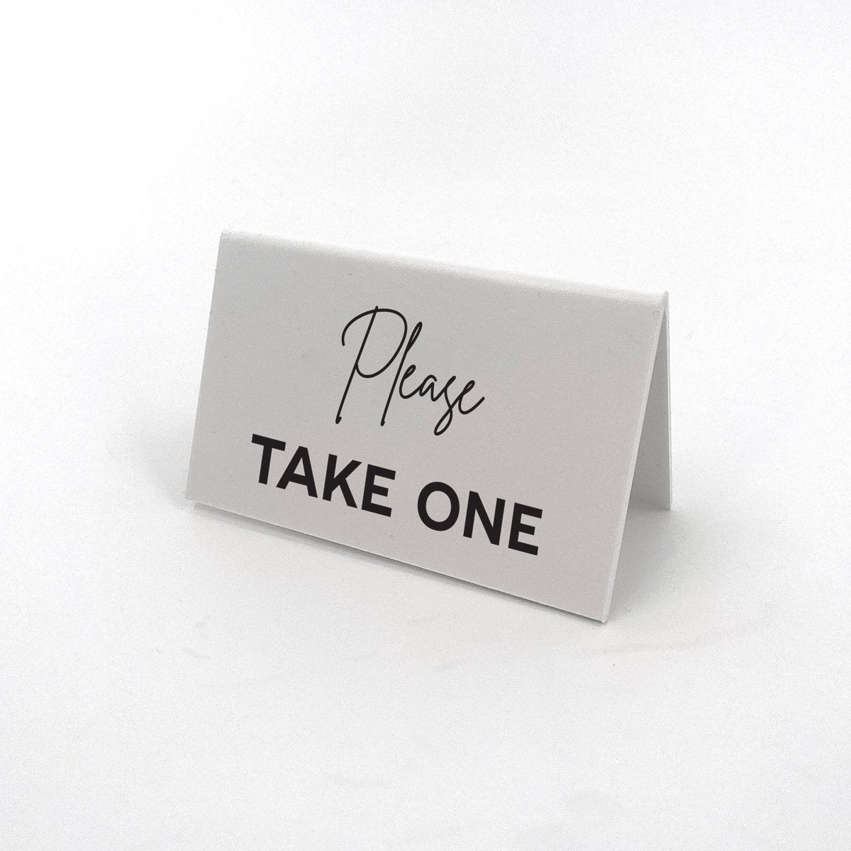 Please Take One - White (2x4) - All Things Real Estate