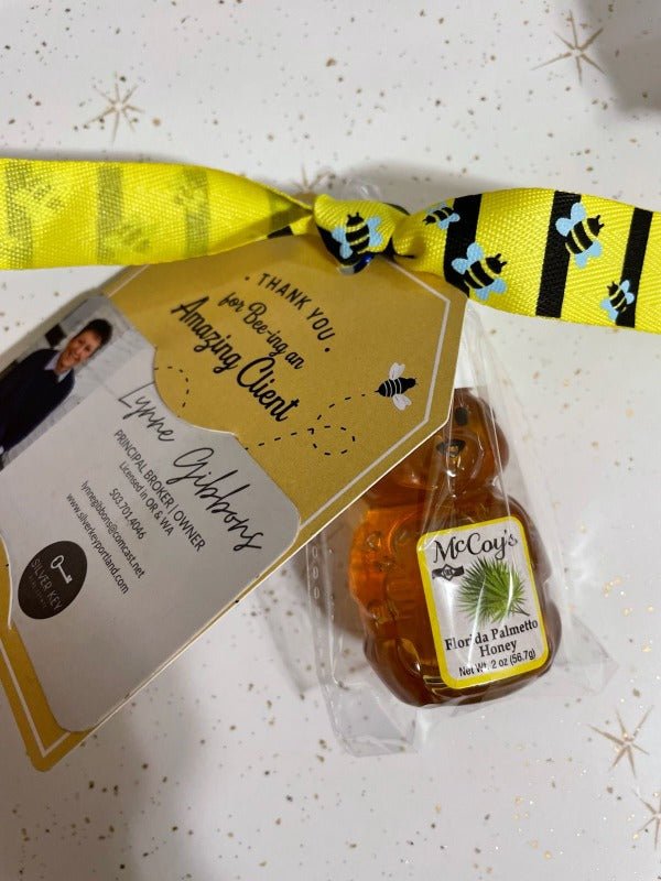 Pop-By Gift Tags -Thanks For Bee-ing An Amazing Client - All Things Real Estate