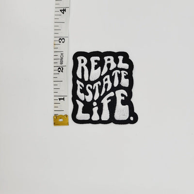 Real Estate Life. - Bubble Text - Iron or Sew On Patch - All Things Real Estate